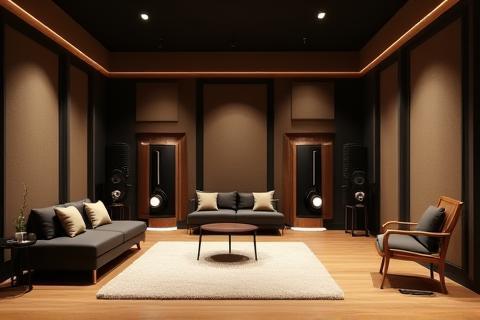 Salas de gravação com acústica profissional