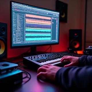 Design sonoro criativo com instrumentos e programa digital